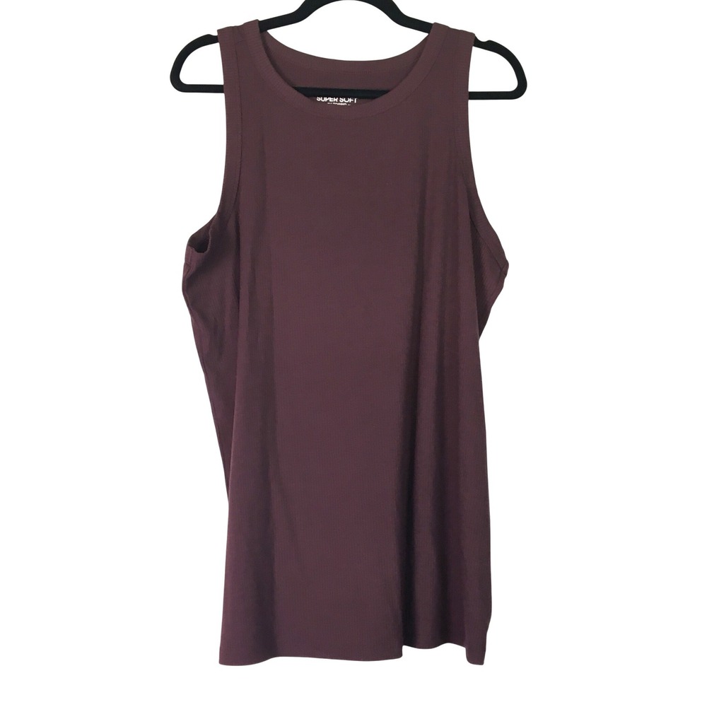 Torrid Super Soft Rib Knit Tank Top Size 3 Plum